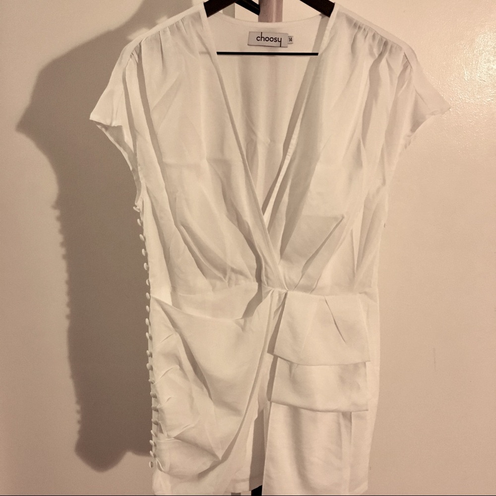 White Choosy Mini Dress